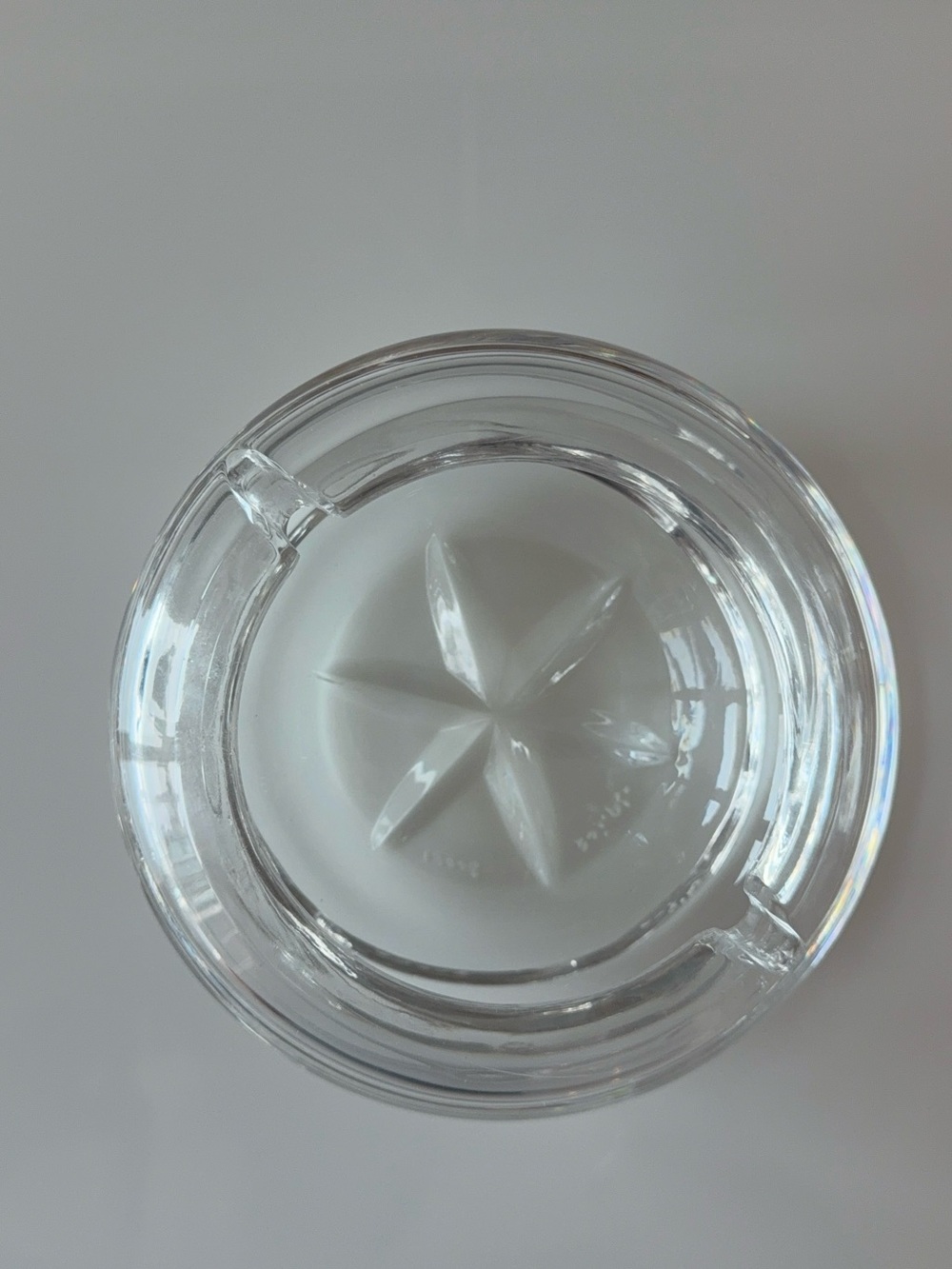 Mouth Blown Crystal Ashtray with Polished Round Bowl - Picture 4 of 6